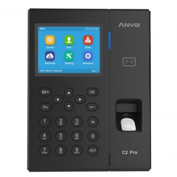 Anviz C2 PRO Fingerprint & RFID Card Employee Time Clock with WiFi